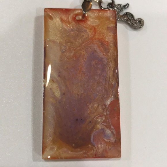 NWOT Wearable Art Resin Pendant, Resin Art - Picture 13 of 16
